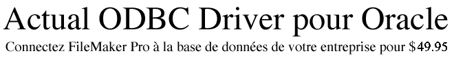 Mac ODBC Driver for Oracle