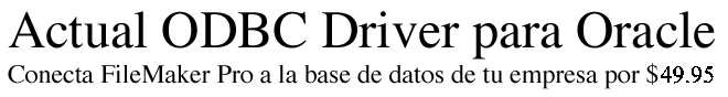 Mac ODBC Driver for Oracle